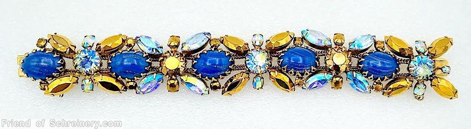 Schreiner 2 strand 5 large oval cab 20 navette 5 chaton gold fluss lapis oval cab gold metalic navette ab navette goldtone jewelry