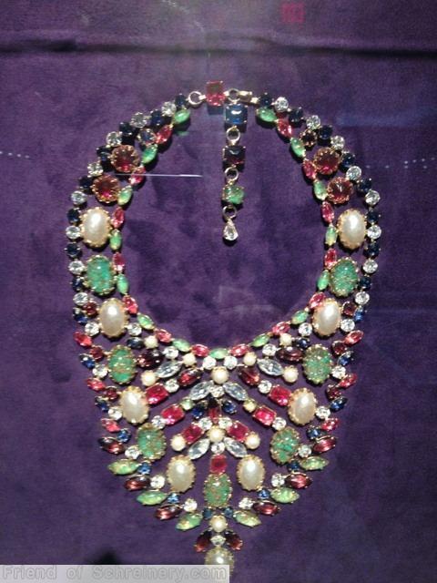 Schreiner 16 large oval cab giant waterfall bib necklace gold fluss green large oval cab large oval faux pearl ruby ice blue faux pearl seed blue crystal jewelry